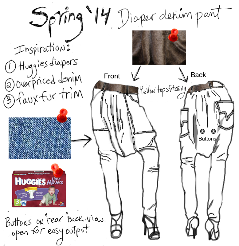 Denim Diaper Pants are a fashion statement.