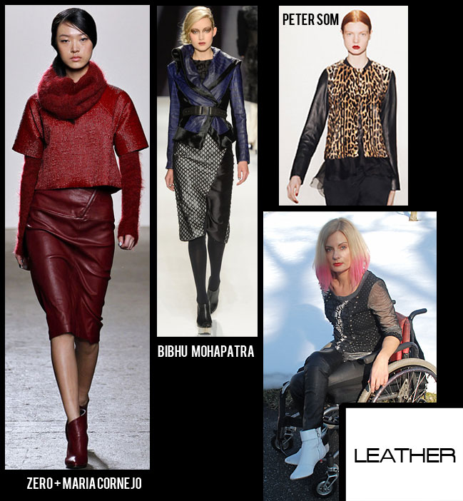 Leather collection from Fall 2013 NY fashion week