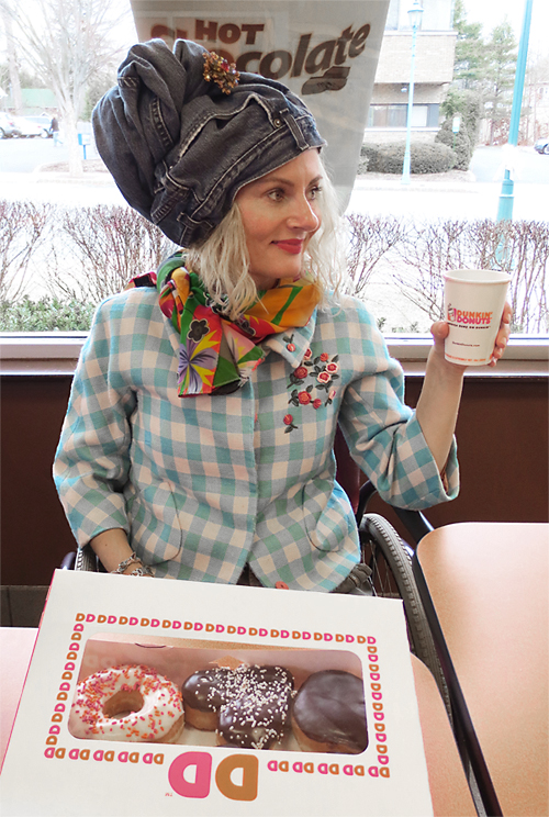 wearing a turban at Dunkin Donuts