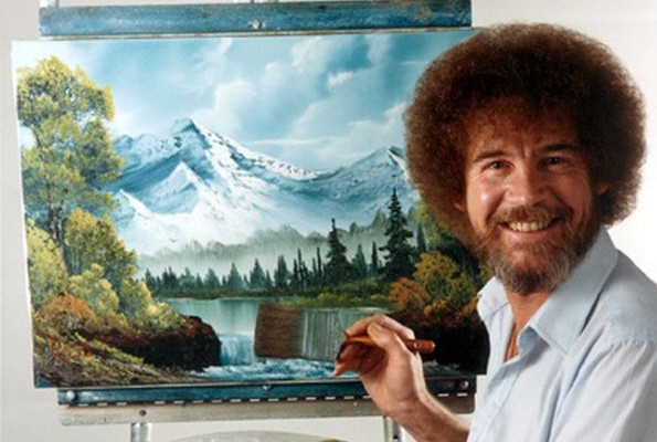 Bob Ross the painter with afro