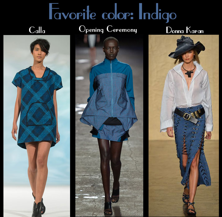 Spring 2014 designer womens collection in blues