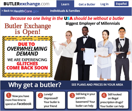 Butler Exchange.com - hire a butler a new social entitlement program