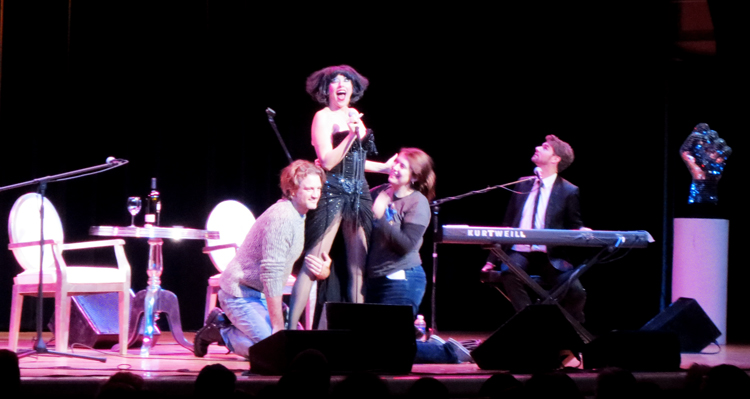 Meow Meow performing at Town Hall NYC with Amanda Palmer