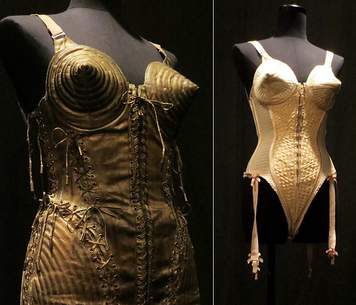 Madonnas corset from Gaultier exhibit
