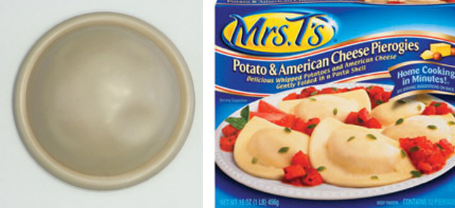 Diaphragm compared to Mrs T's pierogies