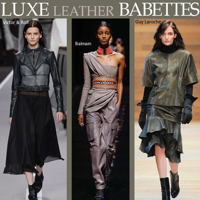 Luxe leather babettes at Paris Fashion Week 2014
