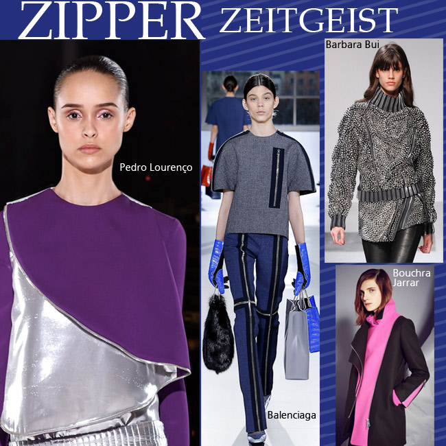 Zipper zeitgeist fall paris fashion week 2014