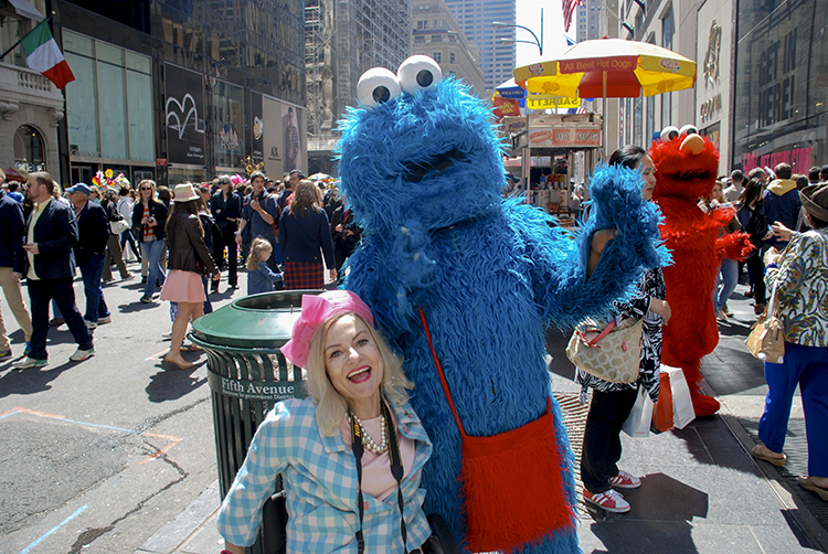 Cookie monster at the NY Easter Hat parade 2014
