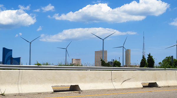 Wind turbines in Atlantic City Wind Mill
