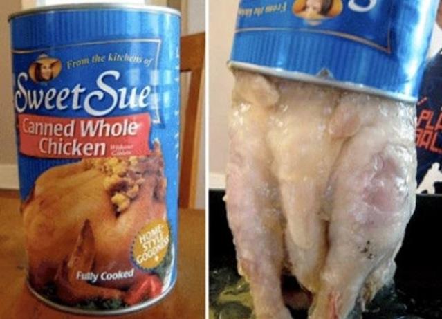 Sweet Sue chicken in jello out of a can