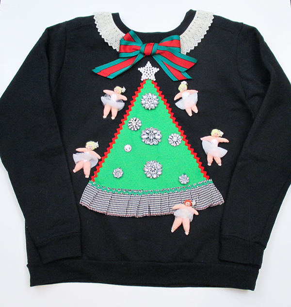 Jamie Kreitman Ugly Christmas sweater for a DIY project on PrettyCripple.com