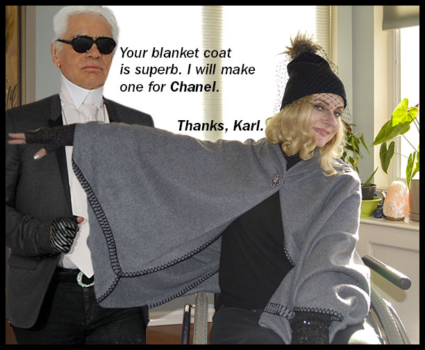 Blanket Cape trend with Karl Lagerfeld