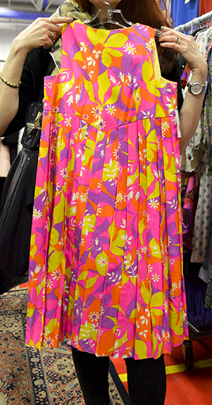 1960s bright floral vintage dress