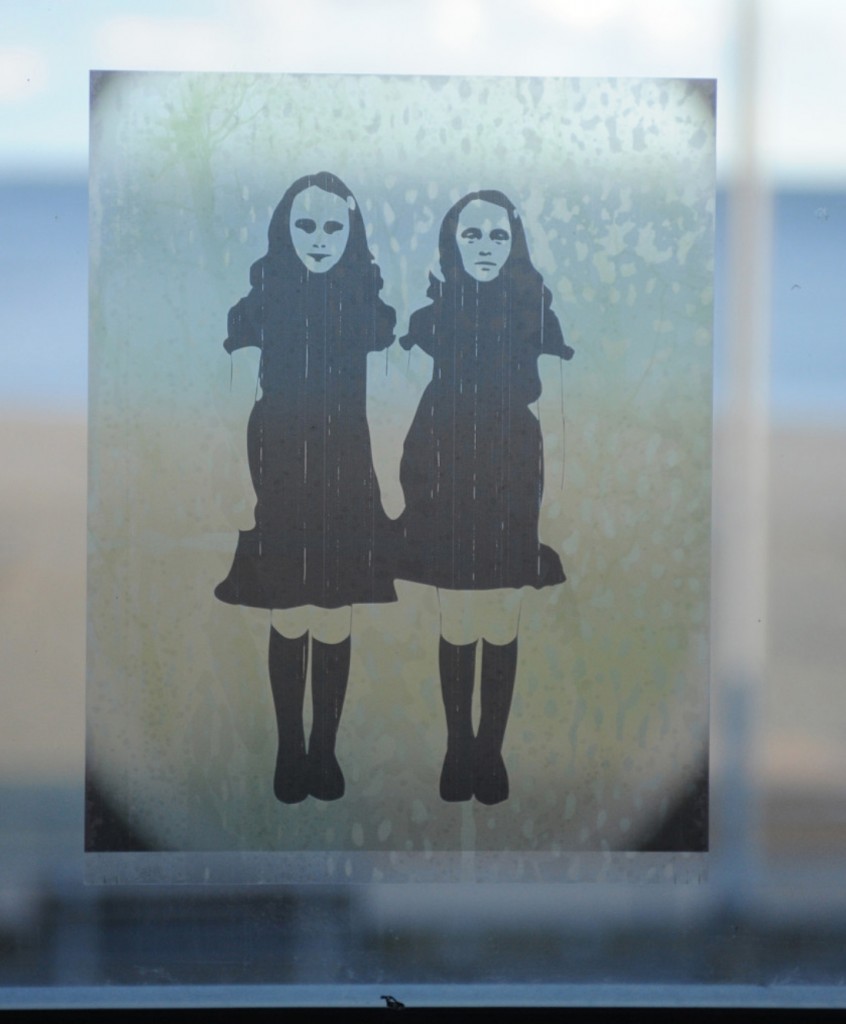 The Shining twins on vinyl sticky posters