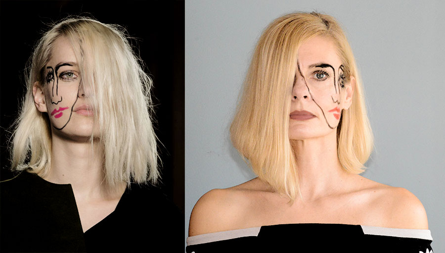 Jacquemus Paris Runway 2015 show with Pretty Cripple surreal makeup inspiration