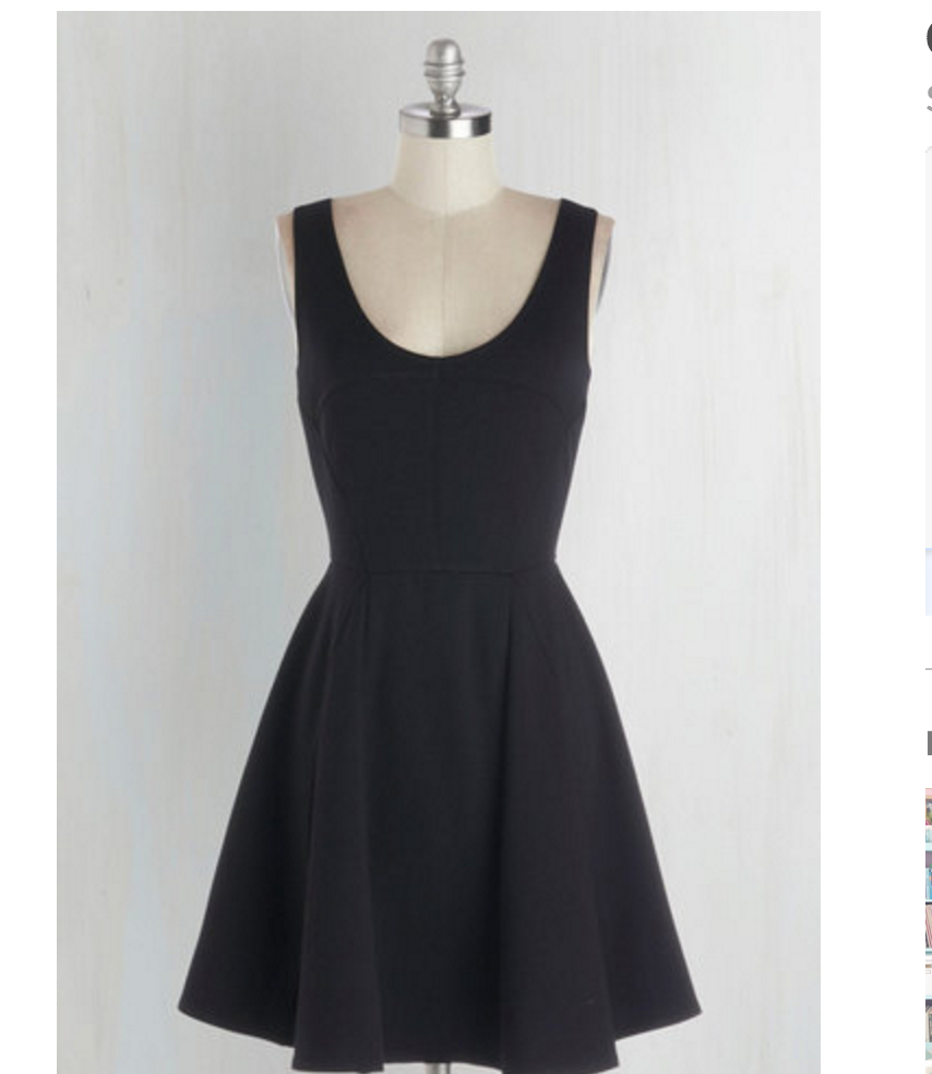 mod cloth.com black sleeveless dress
