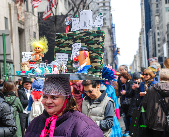 Anti-donald trump NYC easter hat parade 2016