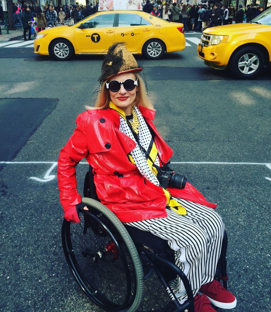 wheelchairblogger hits NYC Easter Day Hat parade 2016