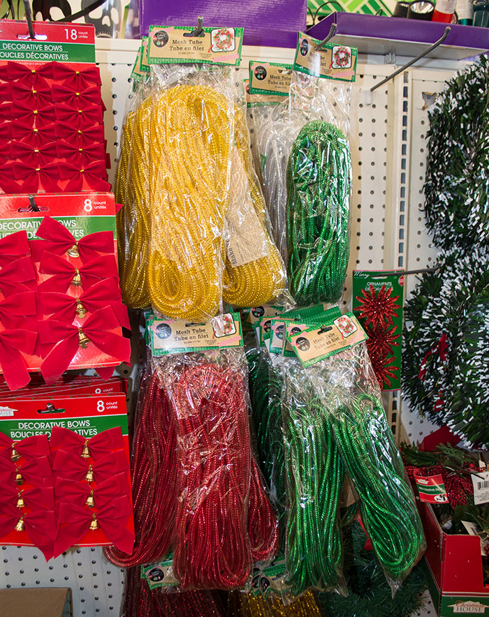 christmas in dollar tree store