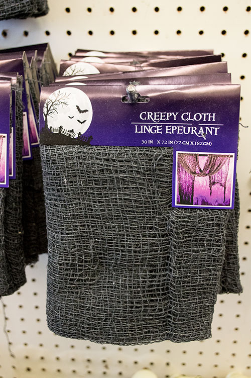 creepy cloth in dollar tree store