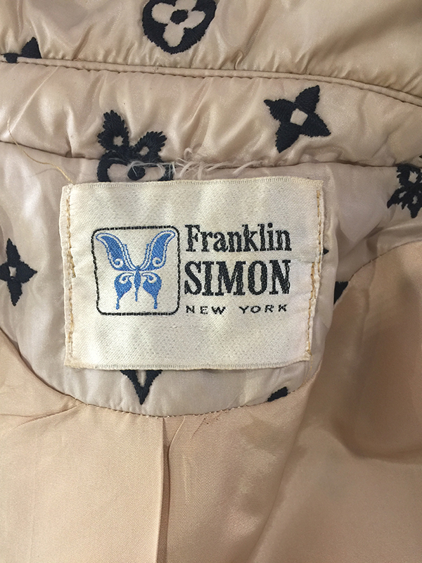 franklin simon vuitton coat label