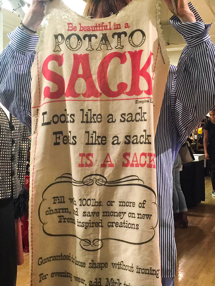 Potato sack dress Manhattan Vintage show