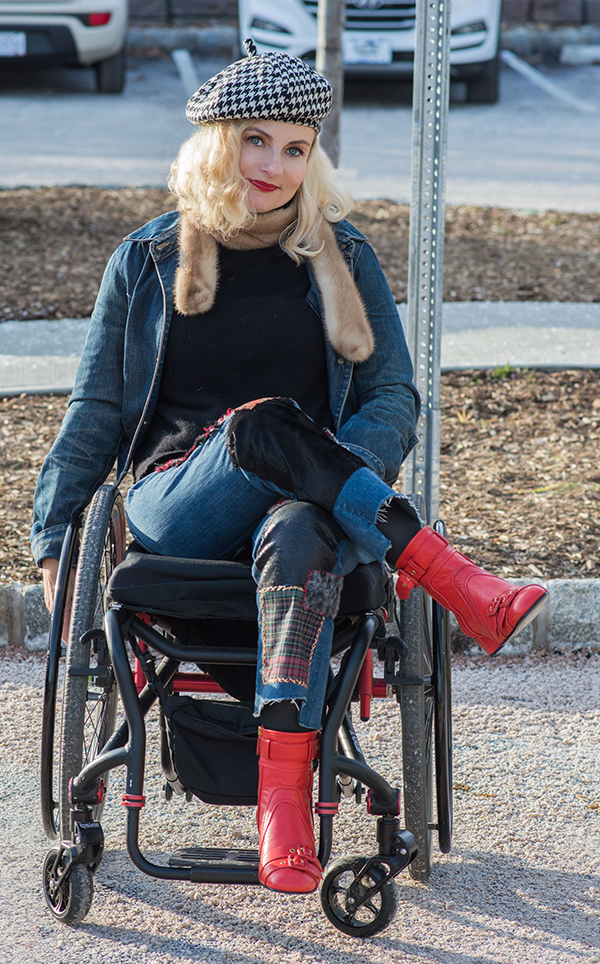 Pretty Cripple disabled blogger and her DIY Junya Watanabe jeans