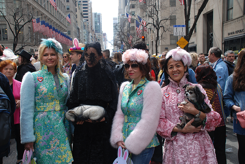 peta women at the ny easter day hat parade