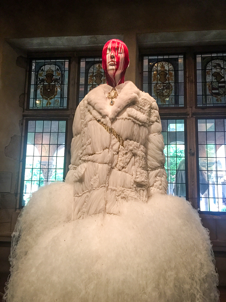 Thom Browne sheared mink gown at the Cloisters