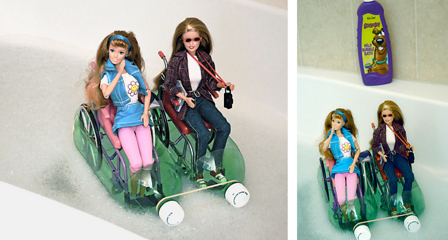 Wheelchair-Barbies-in-Boats-Bubblebath
