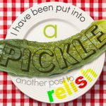 I’ve Been Put into a Pickle, – another post to RELISH!