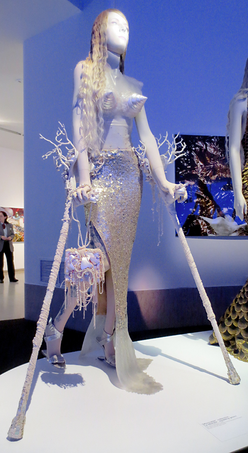 Crippled mermaid from Gaultier exhibit