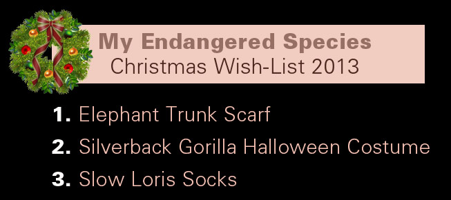 Endangered Species Christmas Wish List 2013