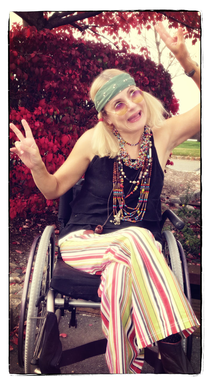 pretty cripple dressed as Janis Joplin