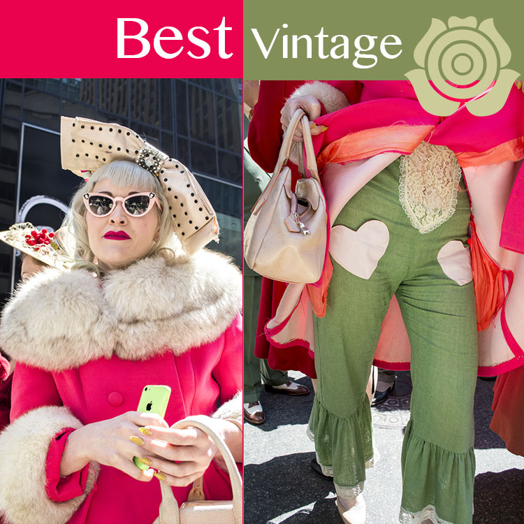 best dressed vintage woman at the NY Easter Hat Parade 2014