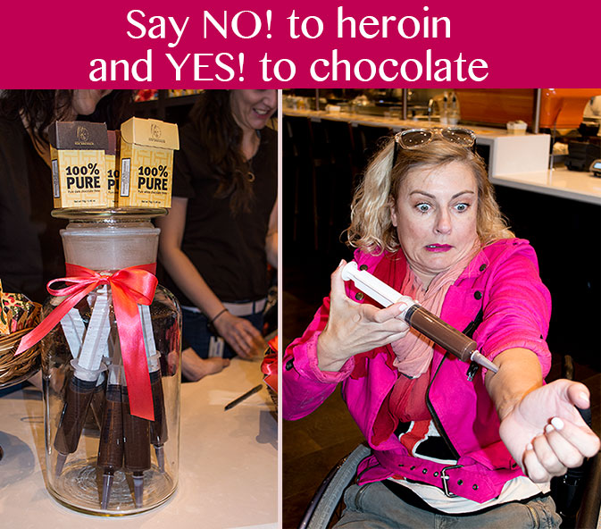Say NO! to heroin and Yes! to chocolate
