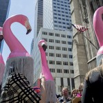 flamingo head dress costume for easter hat parade nyc