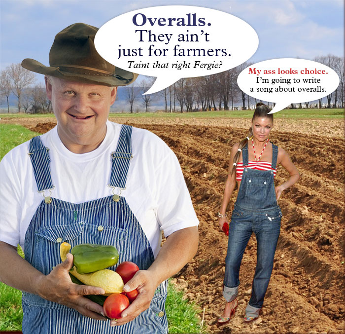 Overalls. They ain't just for farmers. Ain't that right Fergie?