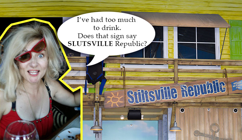 Slutsville sign at Margaritaville Atlantic City NJ