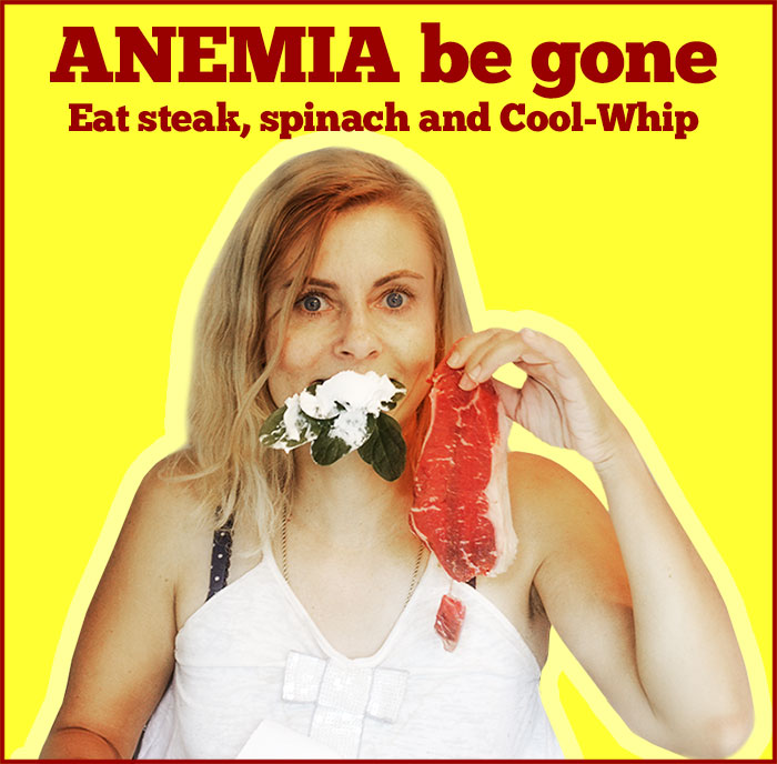 anemia poster eat steak and spinach