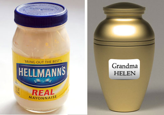 mayonnaise and grandma's urn