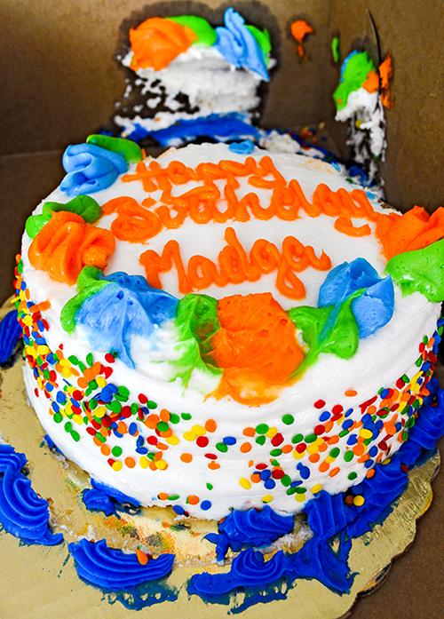 Mispelled birthday cake