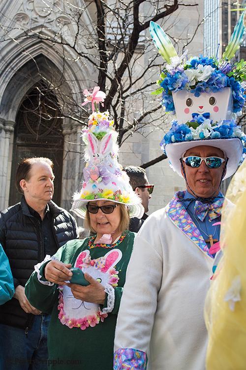 Rabbit man at the nyc easter hat parade