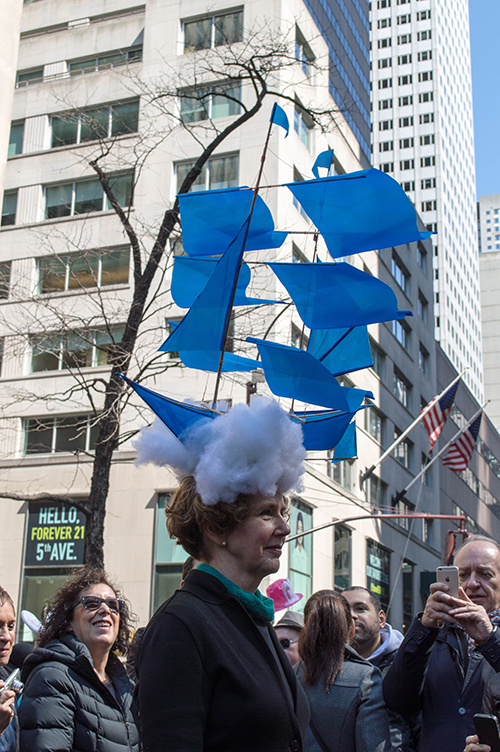 Ship hat at the easter hat parade nyc