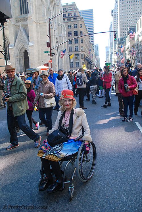 wheelchair streetstyle at the easter hat parade nyc