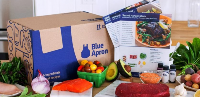 blue apron recipes card food delivery service