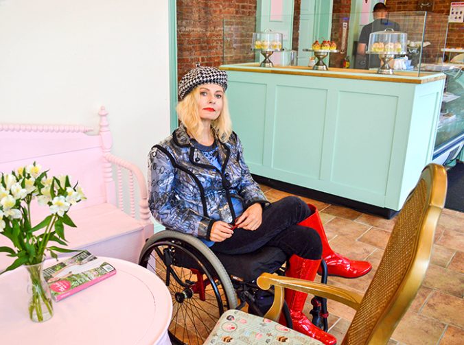 Wheelchair disabled fashion blogger