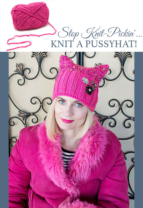 Pussy hat movement knitted cat hat