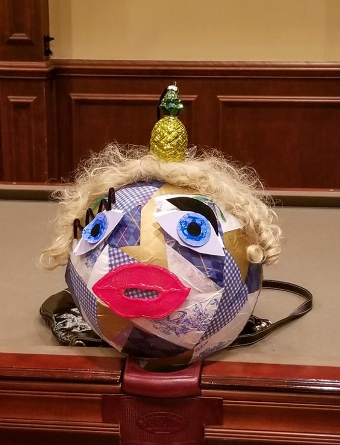DIY patchwork custom Viktor & Rolf inspired doll head