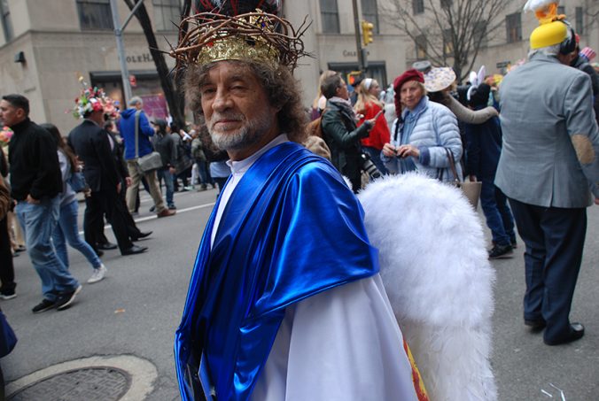 jesus at the NY easter hat parade
